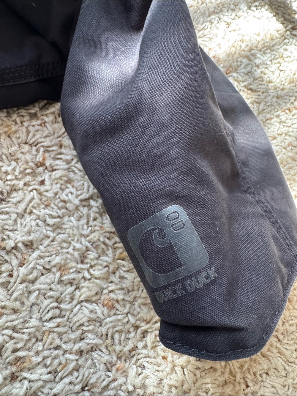 Carhartt Jacket Black Quick Duck Canvas Full Zip Insulated Workwear XL Outdoor - Picture 4 of 9